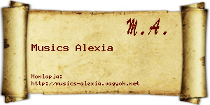 Musics Alexia névjegykártya